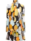 JW ANDERSON ABSTRACT SPOT PRINTED MINI PLEATED DRESS