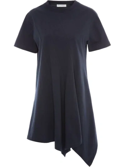 Jw Anderson Panelled Handkerchief T-shirt In Blue