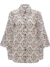 JW ANDERSON FLORAL PRINT SQUARE SLEEVE SHIRT