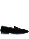 ETRO ETRO EMBROIDERED LOGO LOAFERS - 黑色