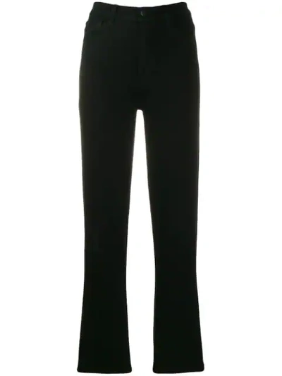 J Brand High-waisted Slim Fit Jeans In Black