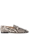TOD'S SNAKE EFFECT LOAFERS