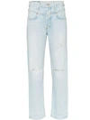RE/DONE '90S DISTRESSED STRAIGHT LEG JEANS