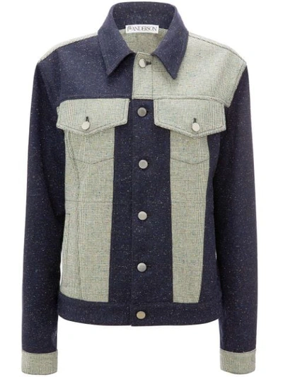 Jw Anderson Patchwork Denim Jacket In Blue