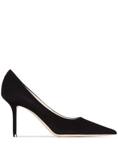 Jimmy Choo Love 85mm Patent Leather Pumps In Black
