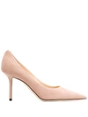 Jimmy Choo Womens Ballet Pink Love 85 Suede Courts 3.5 In Neutrals