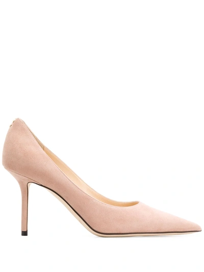 Jimmy Choo Womens Ballet Pink Love 85 Suede Courts 3.5 In Neutrals