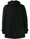 Herno Detachable Hooded Coat In Black