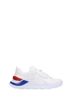 DATE FUGA MONO SNEAKERS IN WHITE LEATHER,10998125