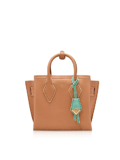 Mcm Neo Milla Tote In Spanish Leather In Biscuit