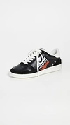 Isabel Marant Bulian Leather And Suede Sneakers In Black
