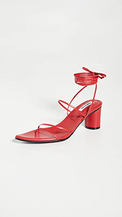 Reike Nen Wrap-around 60mm Sandals In Red