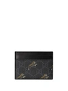 GUCCI GG CARD CASE WITH TIGER PRINT