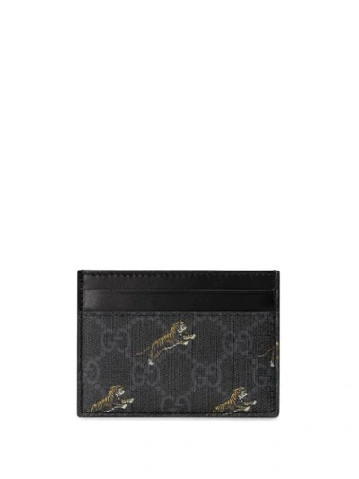 Gucci Black Men's Tiger Print Wallet