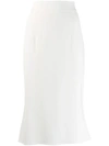 Dolce & Gabbana Scalloped Waistband Skirt In White