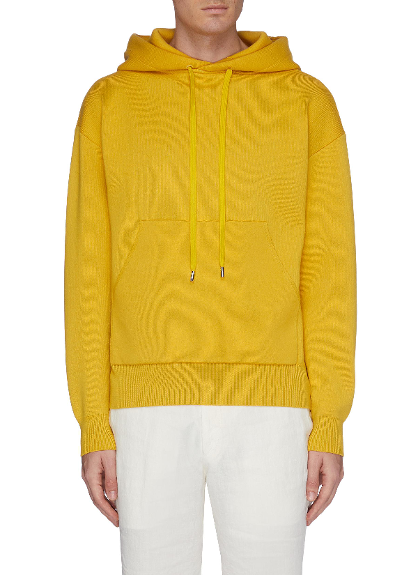 Caban Knit Oversized Hoodie In Mustard Yellow | ModeSens