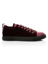 Giuseppe Zanotti Blabber Velvet Low-top Sneakers In Amaranto