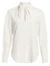 SEE BY CHLOÉ Tieneck Long-Sleeve Crepe Blouse