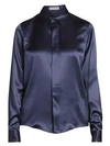 BALENCIAGA SILK SATIN COLLARED BLOUSE,400011368105