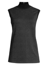 MAX MARA Abate Sleeveless Houndstooth Stretch-Wool Turtleneck Top