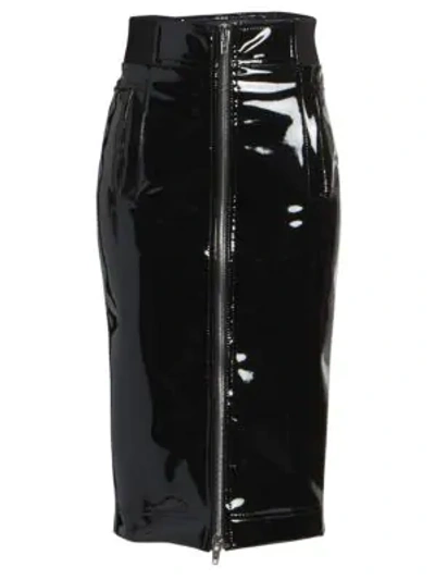 Marc Jacobs The Vinyl Pencil Skirt In Black