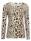 ATM ANTHONY THOMAS MELILLO Mixed Leopard Long-Sleeve Tee