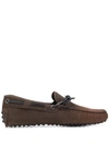Tod's Gommino Suede Driving Loafers In Brown