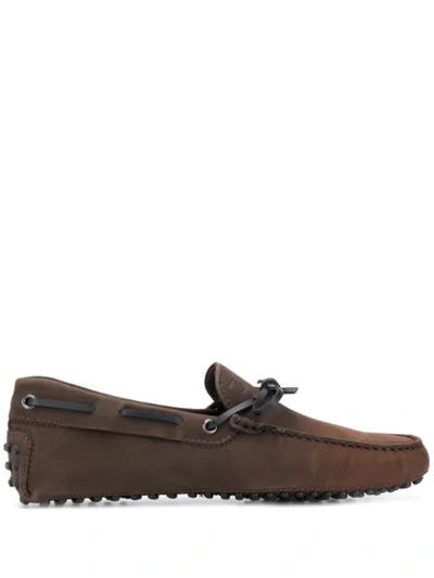 Tod's Gommino Suede Driving Loafers In Brown