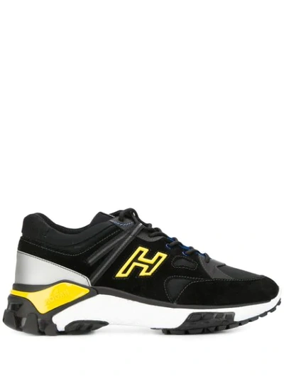 Hogan Trainers In Suede And Mesh With Colourful Details In Black
