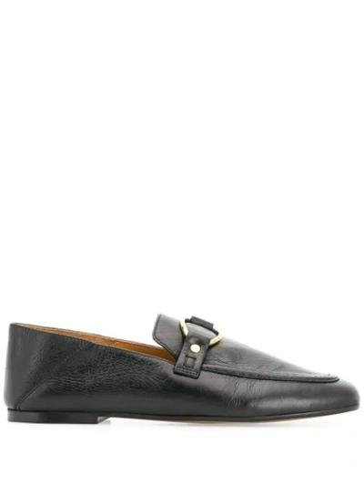 Isabel Marant Ferlyn Leather Loafers In Black