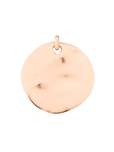 Monica Vinader Siren Shore 18k Rose Gold Vermeil Circle Pendant Charm In Pink