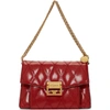 GIVENCHY GIVENCHY RED QUILTED SMALL GV3 BAG