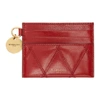 GIVENCHY GIVENCHY RED QUILTED GV3 CARD HOLDER