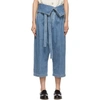 LOEWE BLUE BELTED PLEATED JEANS