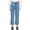 Loewe Cropped Straight Jeans In 5400 Blue D