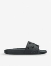 Gucci Black Gg Slides In Black