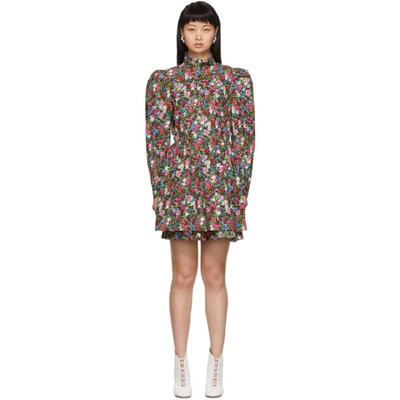 Marc Jacobs The Prairie Floral-print Dress In Black Multi