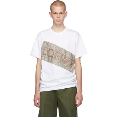 Loewe Flower Patch Cotton Jersey T-shirt In White