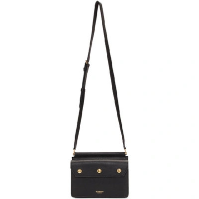 Burberry Title Mini Grained-leather Cross-body Bag In Black