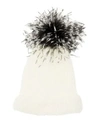 EUGENIA KIM Maddox Angora & Ostrich Feather Pom Beanie