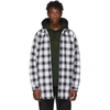 ACNE STUDIOS ACNE STUDIOS BLACK AND WHITE PLAID QUILTED OVERSHIRT