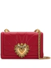 Dolce & Gabbana Medium Devotion Shoulder Bag In Red