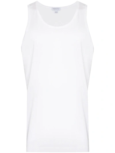 Sunspel Q82 Superfine Cotton-jersey Waistcoat In White