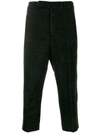 RICK OWENS SLIM CROPPED TROUSERS