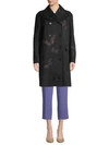VALENTINO Embroidered Double-Breasted Cotton Coat