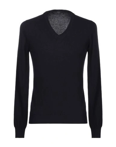 Grey Daniele Alessandrini Sweaters In Dark Blue