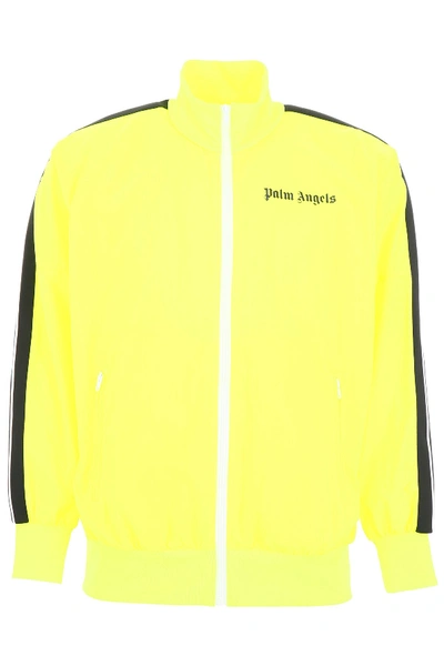 Palm Angels Chest Logo Side Stripe Track Jacket In Yellow