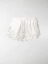 Dolce & Gabbana Lace Detail Lingerie Shorts In White
