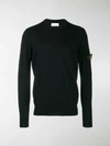 Stone Island Compass Badge Sweatshirt In Black