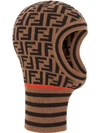 FENDI FF MOTIF BALACLAVA-STYLE HAT